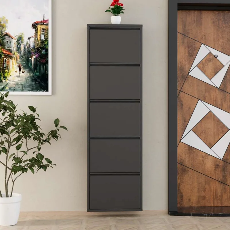Παπουτσοθήκη 5 Piece Metal - Anthracite 159Orn1107 (50x169x15 cm)