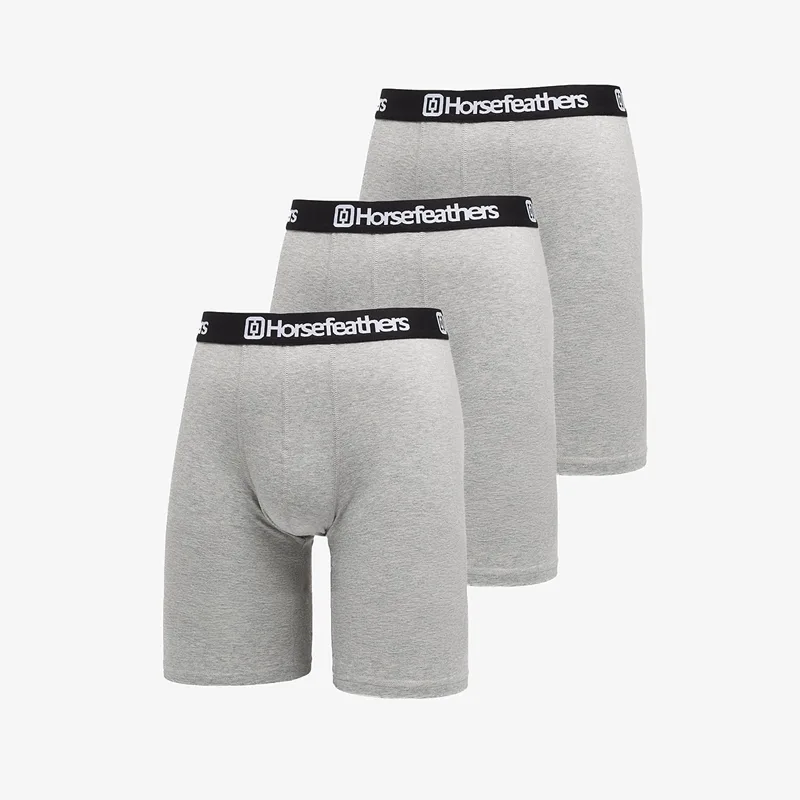 Μπόξερς Horsefeathers Dynasty Long 3-Pack Boxer Shorts Heather Gray M