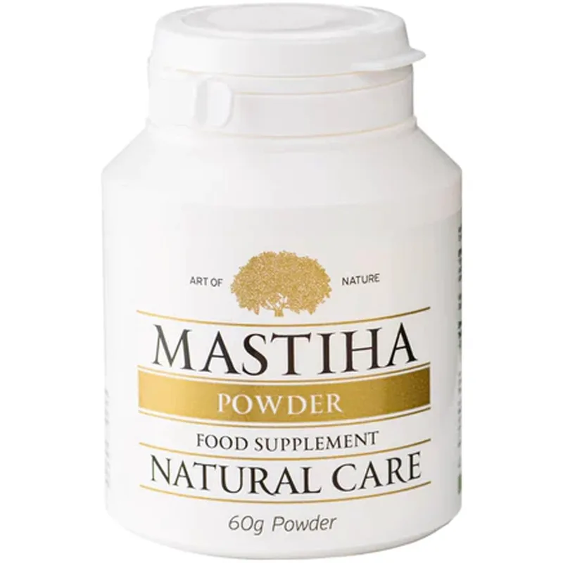 Mastiha Powder Συμπλήρωμα Διατροφής με Μαστίχα για την Ανακούφιση των Στομαχικών Διαταραχών 60g