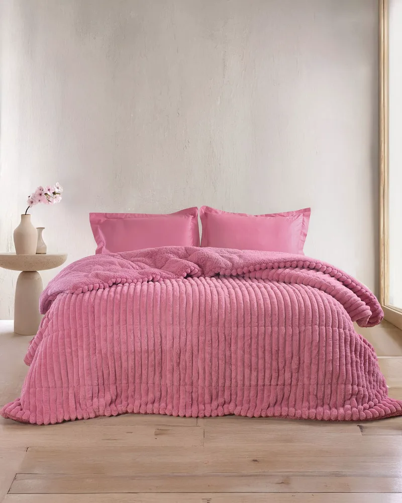 Κουβερτοπάπλωμα Μονό Rythmos Butter Ροζ 160x220