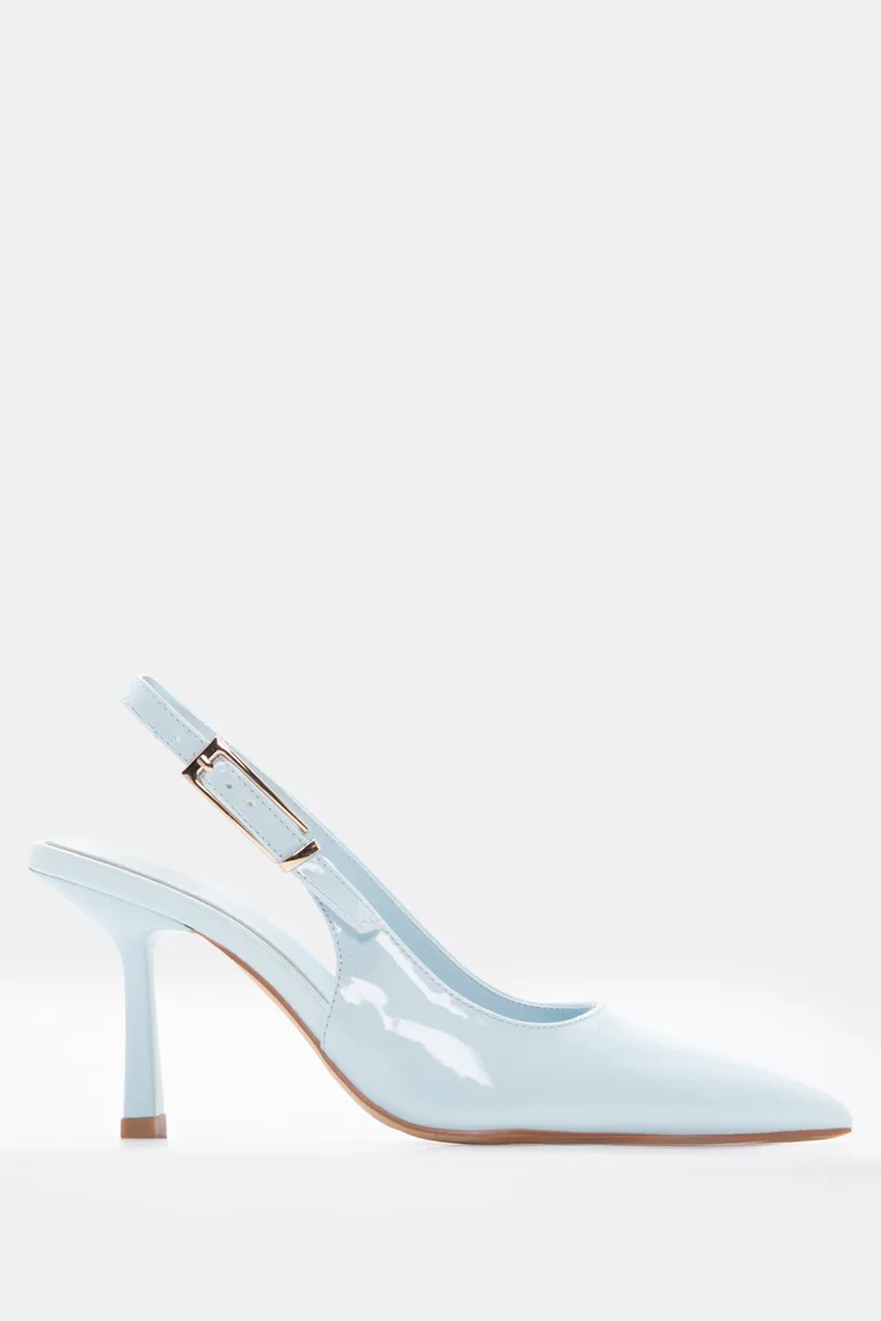 Γόβες Μυτερές Slingback - Γαλάζιο