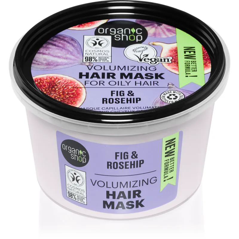 Organic Shop Organic Fig & Rosehip περιποιητική μάσκα Για λάμψη και απαλότητα μαλλιών 250 ml