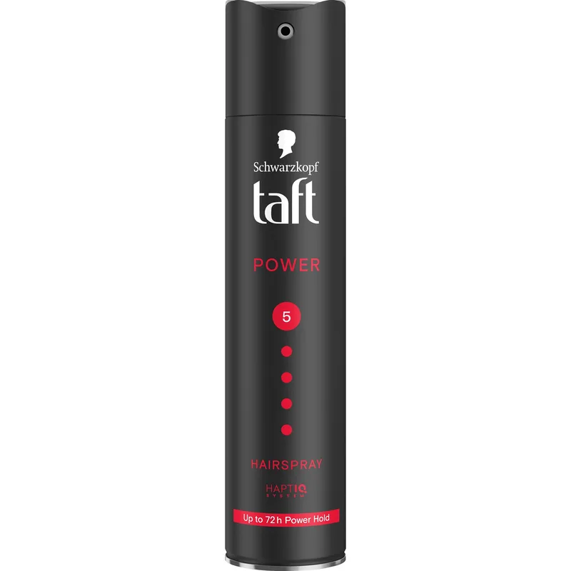Schwarzkopf Taft Power 5 Hairspray Up to 72h Power Hold Λακ για Δυνατό Κράτημα Έως 72 Ώρες Χωρίς να Κολλάει τα Μαλλιά 250ml