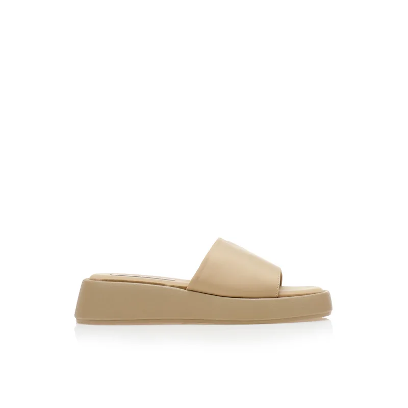 Flatforms μπεζ υφασμάτινα ΜΠΕΖ