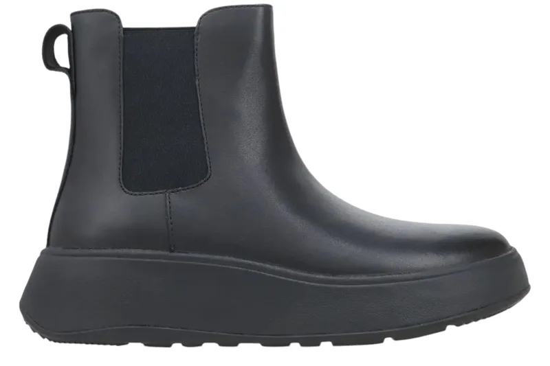 Μποτάκια Fitflop F-Mode Flatform Chelsea FH4-090-ALL BLACK Γυναικείο