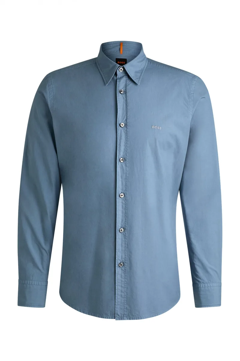 BOSS CASUAL ΠΟΥΚΑΜΙΣΟ REGULAR FIT RELEGANT_6_M ΜΠΛΕ ΡΑΦ