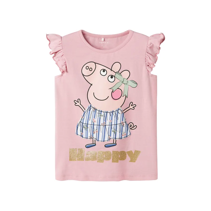 NAME IT Τοπ Peppa 13242959 Ροζ Regular Fit