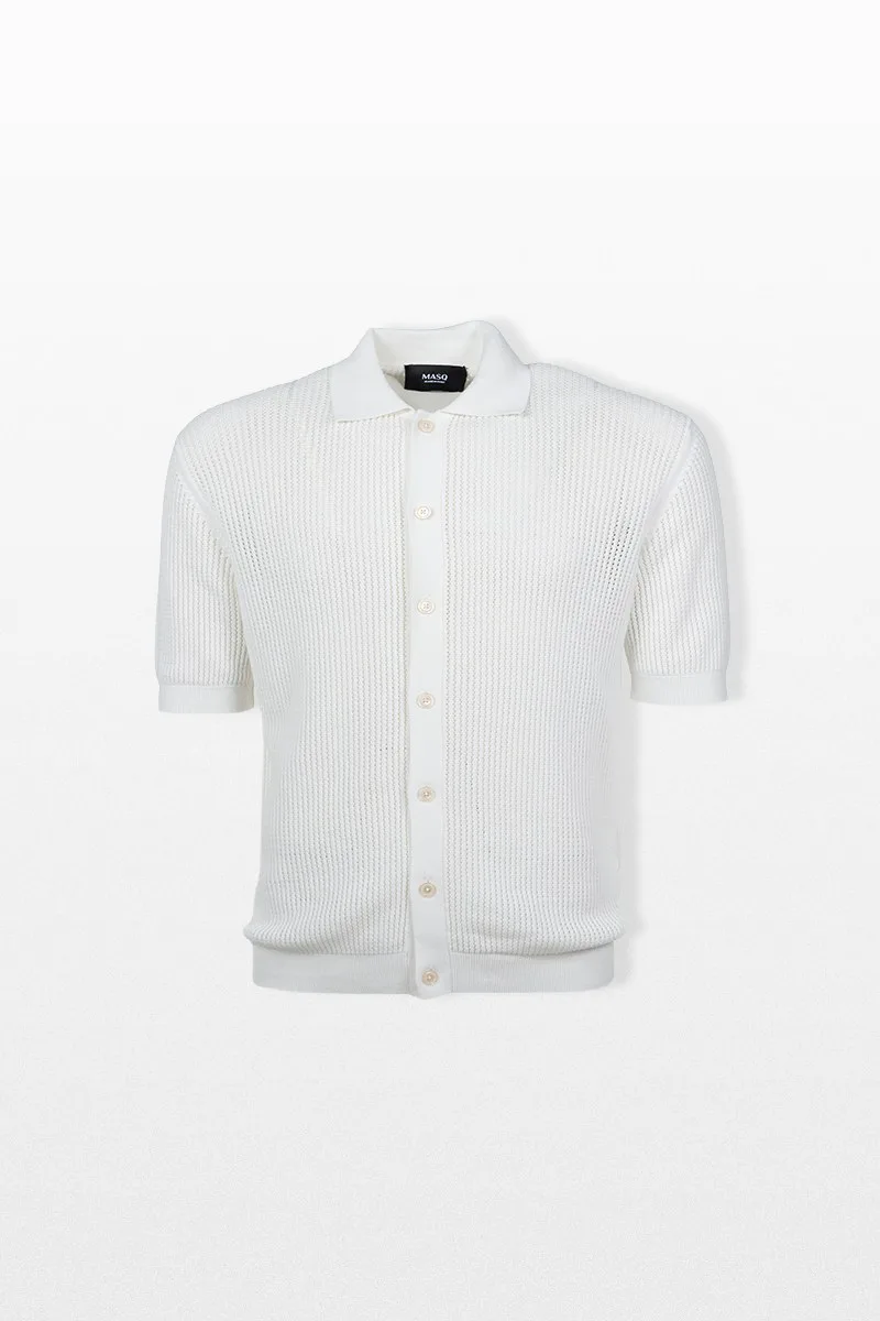 +39MASQ Ανδρικό Λευκό Short Sleeved Polo T-Shirt