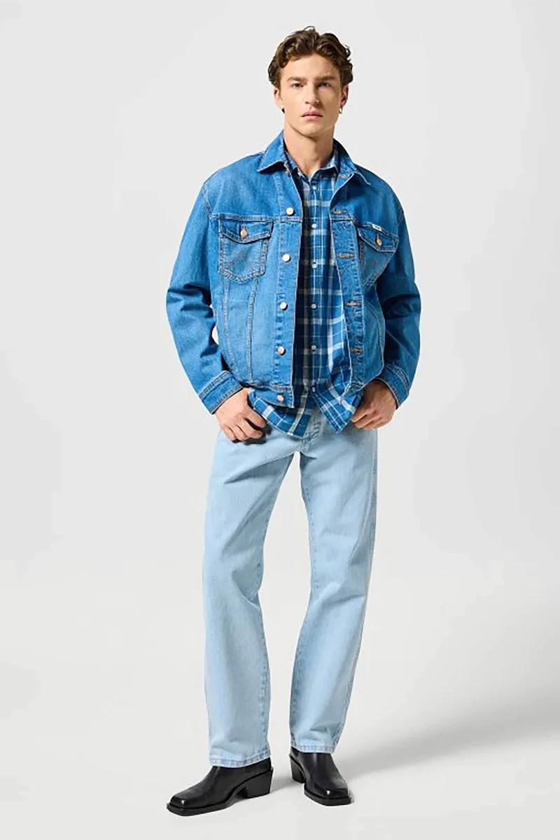 Wrangler® ανδρικό τζιν παντελόνι πεντάτσεπο Cowboy Cut "13Mwz" - 112358498 Denim Blue Ανοιχτό