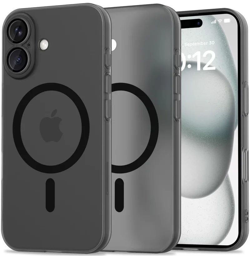 Θήκη Apple iPhone 16 - Tech-Protect MagSlim Σκληρή Ημιδιάφανη με MagSafe - Matte / Black (5906302311224)