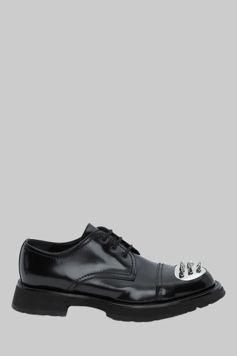 ALEXANDER MCQUEEN Ανδρικό Μαύρο Punk Stud Derby in Black/silver
