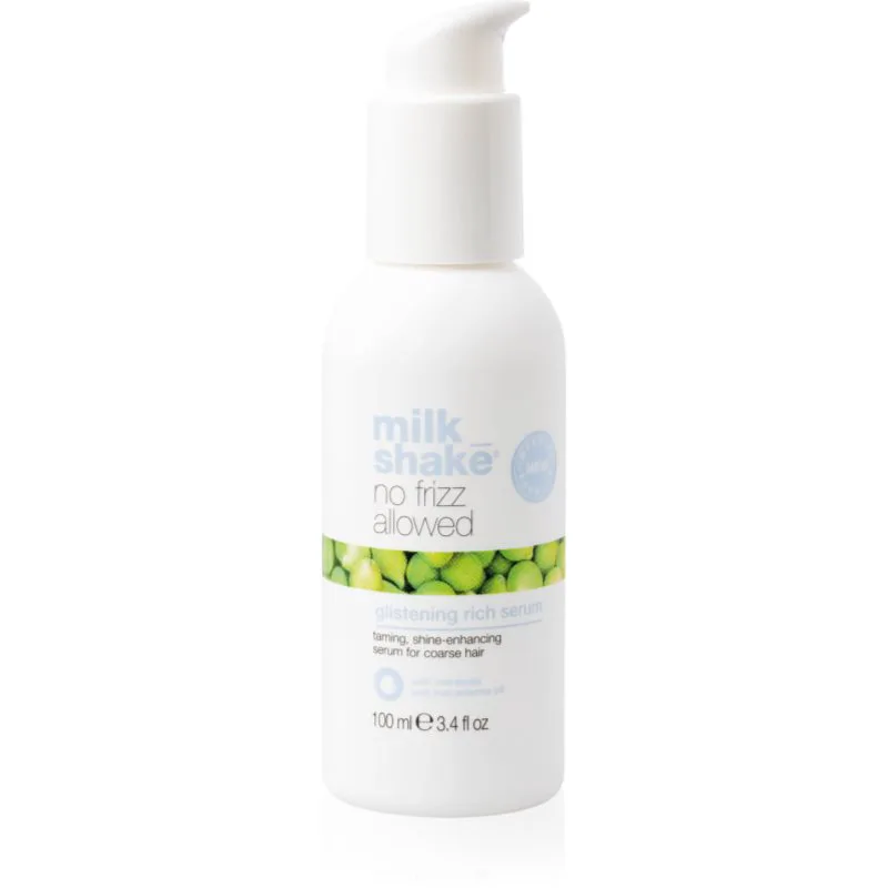 milk_shake® No Frizz Allowed Glistening Rich Serum ορός για τα μαλλιά για την αντιμετώπιση του κρεπαρίσματος μαλλιών 100 ml