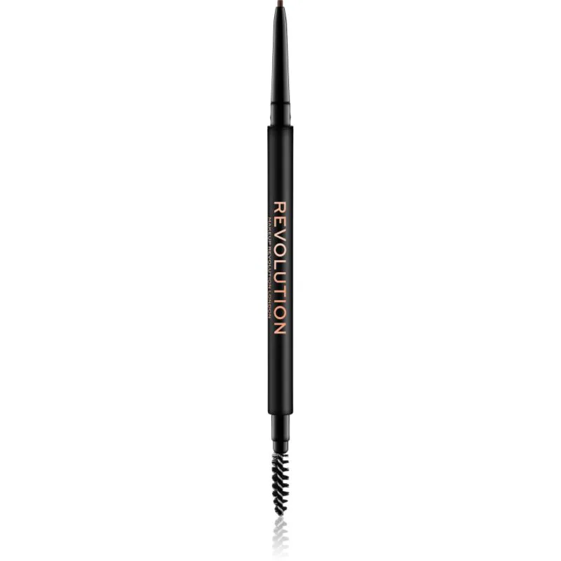 Revolution Precise Brow Pencil ακριβής μολύβι για τα φρύδια με βούρτσα απόχρωση Medium Brown 0.05 γρ
