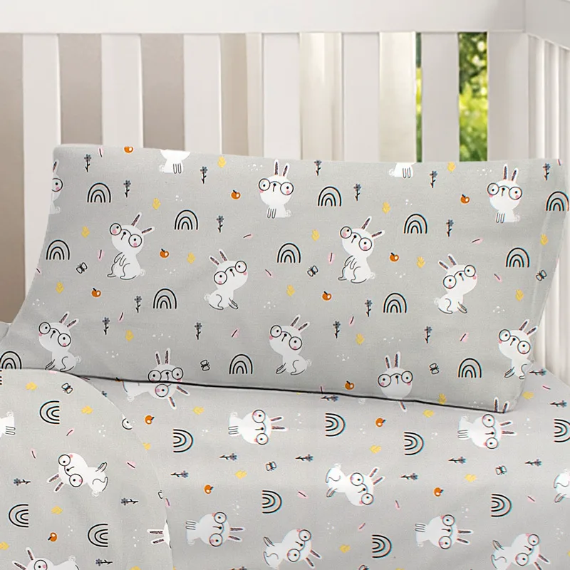 Βρεφική Μαξιλαροθήκη 35x45 Dimcol Rabbit Garden 586 Grey