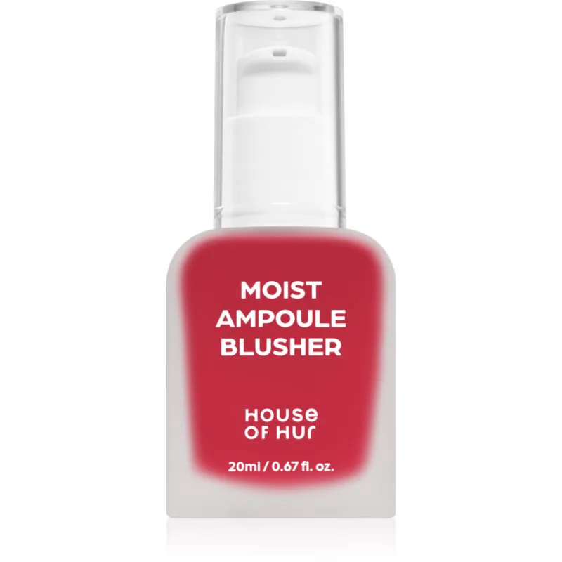 House of Hur Moist Ampoule Blusher υγρό ρουζ απόχρωση 09 Ruby Red 20 ml
