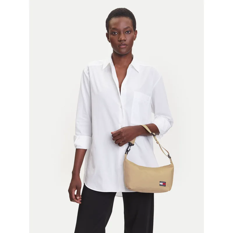Τσάντα Tommy Jeans Tjw Ess Daily Shoulder Bag AW0AW17287 Μπεζ
