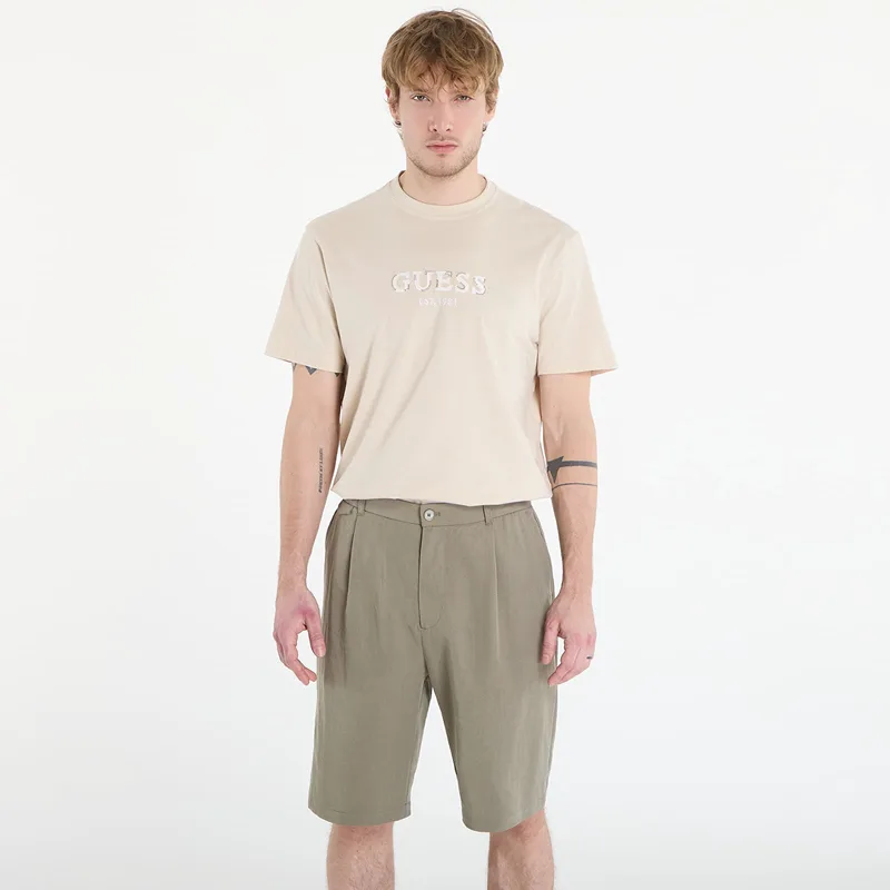 T-shirt GUESS Cn Ss Guess Logo Contrast Stitch Light Oak S