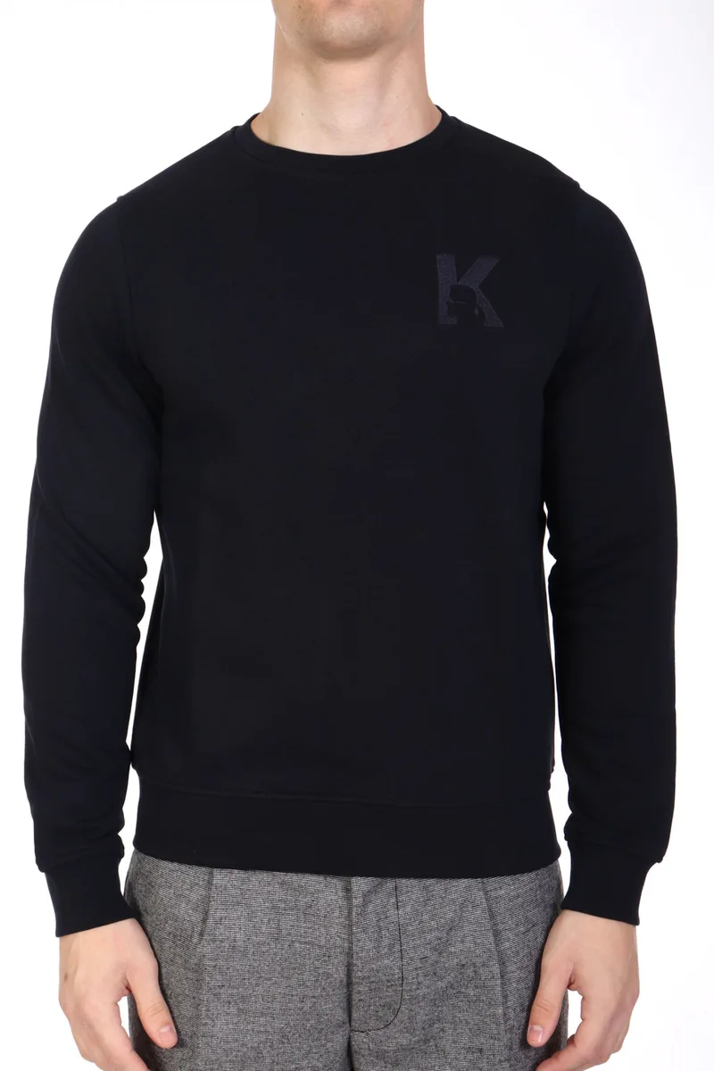 KARL LAGERFELD ΦΟΥΤΕΡ CREWNECK LOGO ΜΠΛΕ