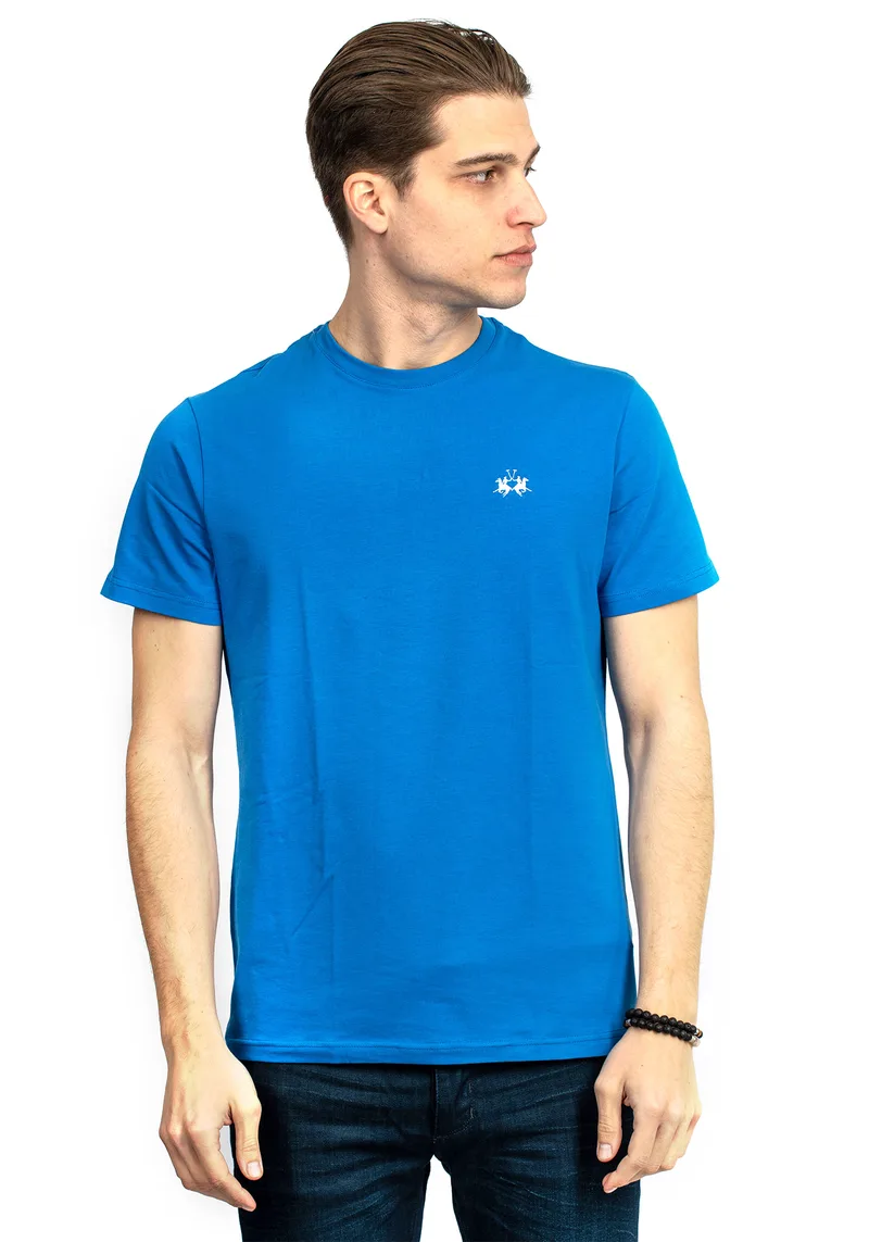 La Martina Κοντομάνικο Jersey της σειράς Basic - NMR006 07165 Ciel