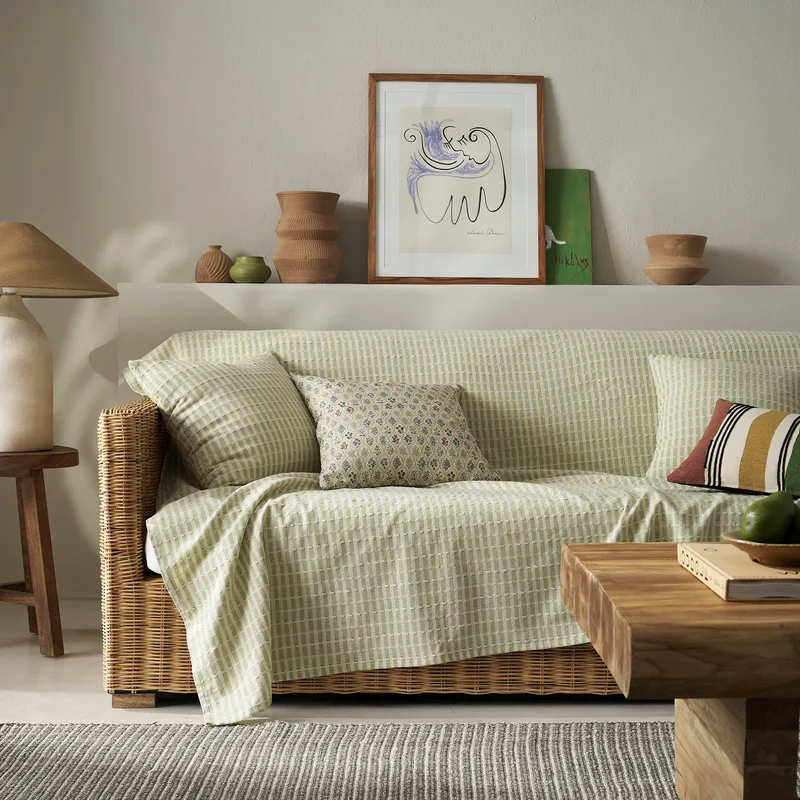 Ριχτάρι Πολυθρόνας Gofis Home Elysia Garden Green 20-07-531-1/18 180x180