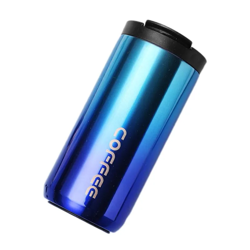 Ποτήρι Θερμός Ανοξείδωτο 400ml με Επιστόμιο Μπλε