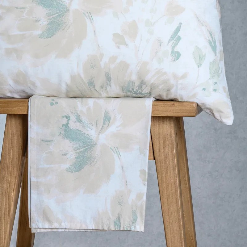 Σεντόνι Ημίδιπλο (Σετ 2 Τμχ) 120X200+32 Melinen Casual Anabelle Aqua Με Λάστιχο (120x200+32)