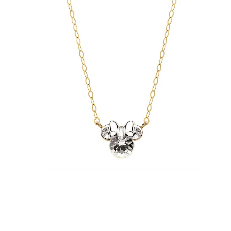 DISNEY Μενταγιόν Με τη Minnie Mouse από Επιχρυσωμένο Ασήμι NS00003QRWL-157.CS