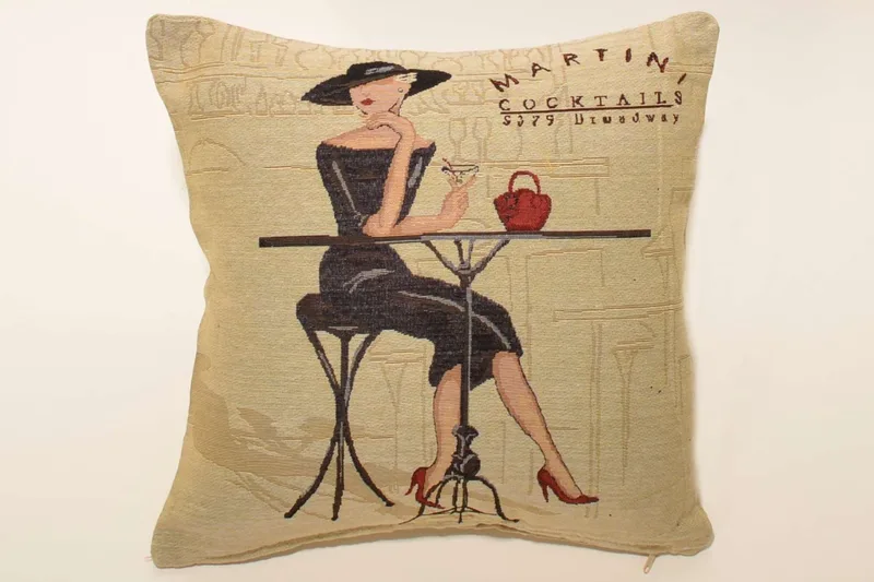 Μαξιλαροθήκη Διακόσμησης Silk Fashion Martini 45x45