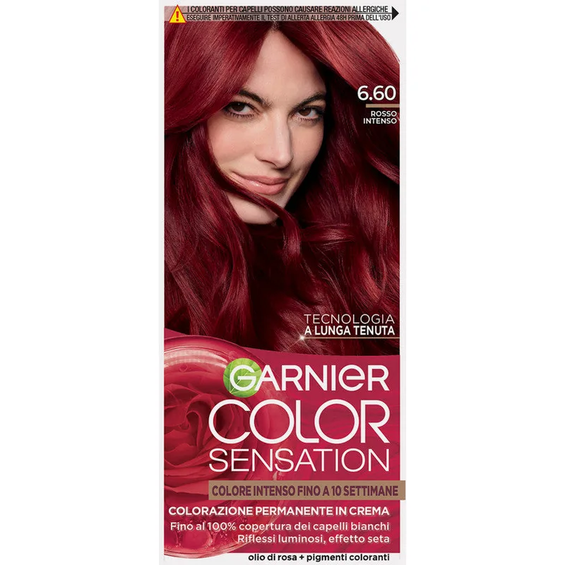 Garnier Color Sensation Permanent Cream Hair Color 6.60 Intense Red