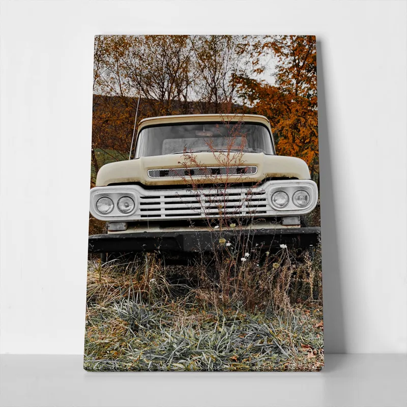 Πίνακας σε Καμβά RUSTIC FARMHOUSE OLD TRUCK