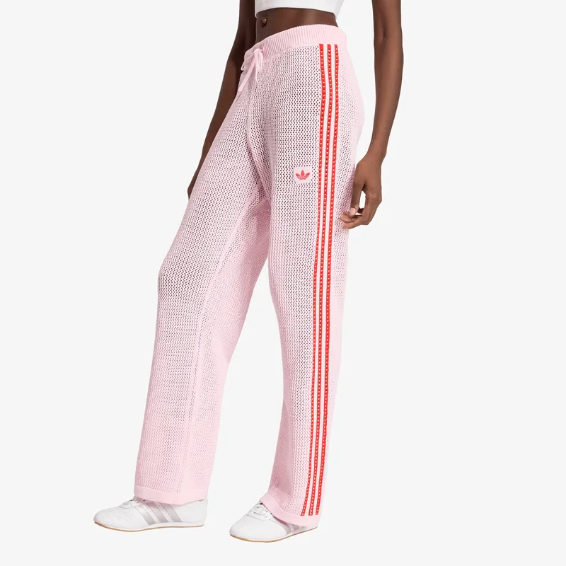Φόρμα adidas Crochet Track Pants Clear Ροζ/ Red M