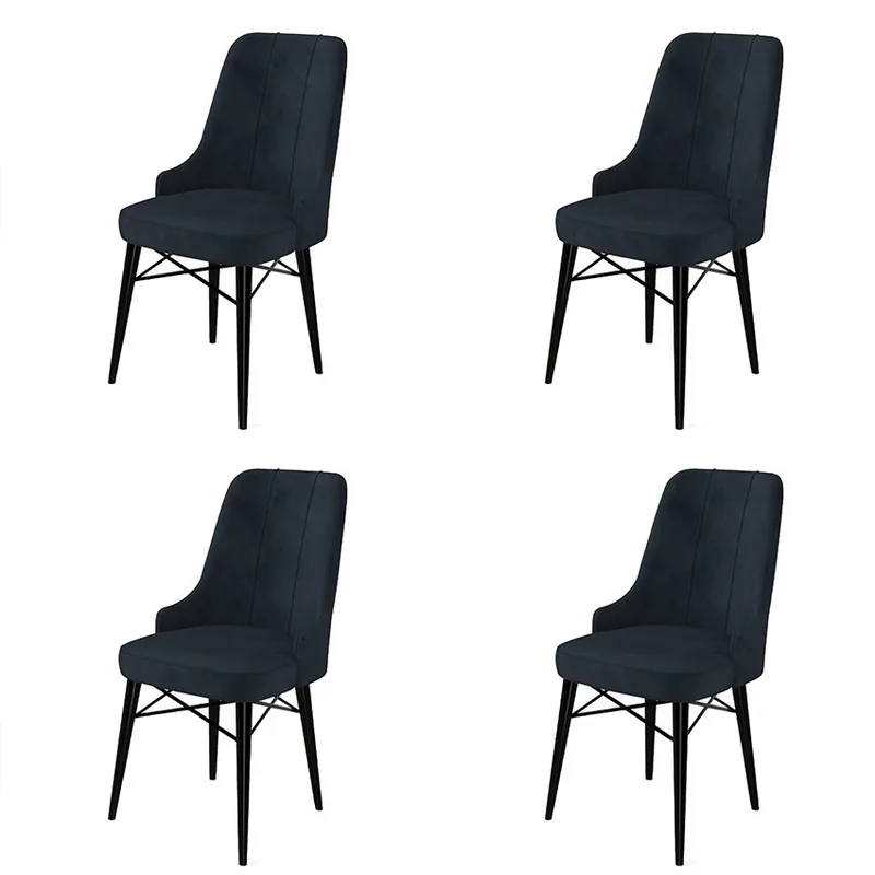 Σετ Καρέκλας (4 Τεμάχια) Pare - Anthracite, Black 240Chr1502 (46x94x46)