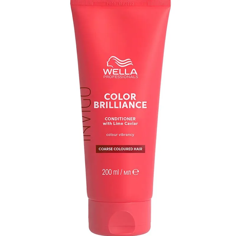 Wella Professionals Invigo Color Brilliance Conditioner With Lime Caviar Coarse Coloured Hair Μαλακτική Κρέμα για Βελτίωση της Ζωντάνιας του Χρώματος σε Βαμμένα Δύσκολα - Σκληρά Μαλλιά 200ml