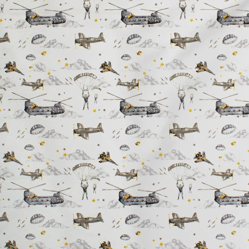 Σεντόνι Λίκνου Dimcol Airforce 195 White-Grey 80x110
