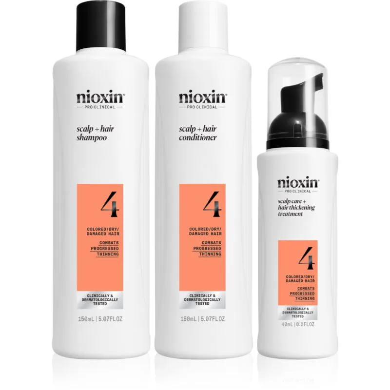 Nioxin System 4 σετ δώρου για κατεστραμμένα και βαμμένα μαλλιά 3 τμχ