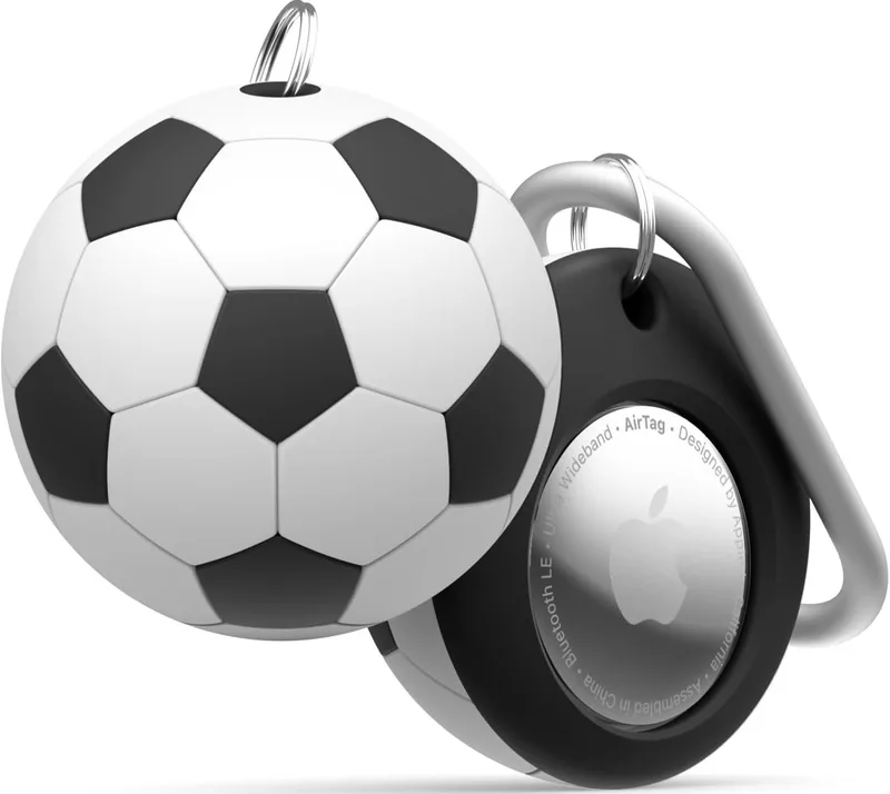 Θήκη AirTag 2 / 1 Elago Ball Series Soccer Case Premium Σιλικόνης με Μπρελόκ - Soccer (EAT2-BALL-SOCCER)