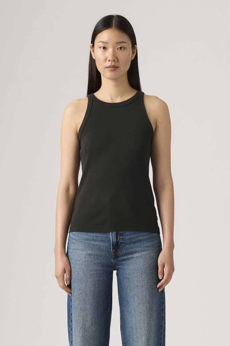 Levi's® γυναικείο αμάνικο τοπ ribbed Slim Fit "Pride Racer" - A33810001 Μαύρο