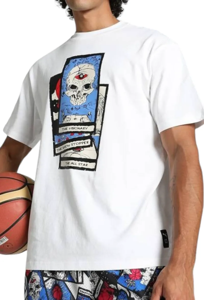 Μπλούζα Κοντομάνικη Puma Hoops Deck 624776-01 Ανδρικό