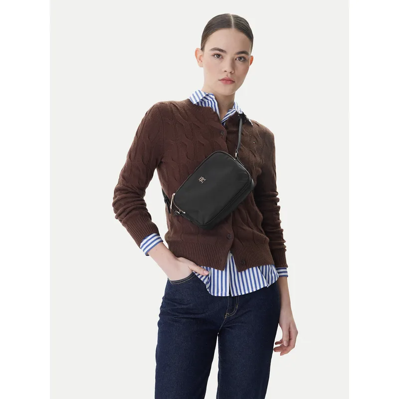 Τσάντα Tommy Hilfiger Poppy Th Crossover AW0AW15638 Μαύρο