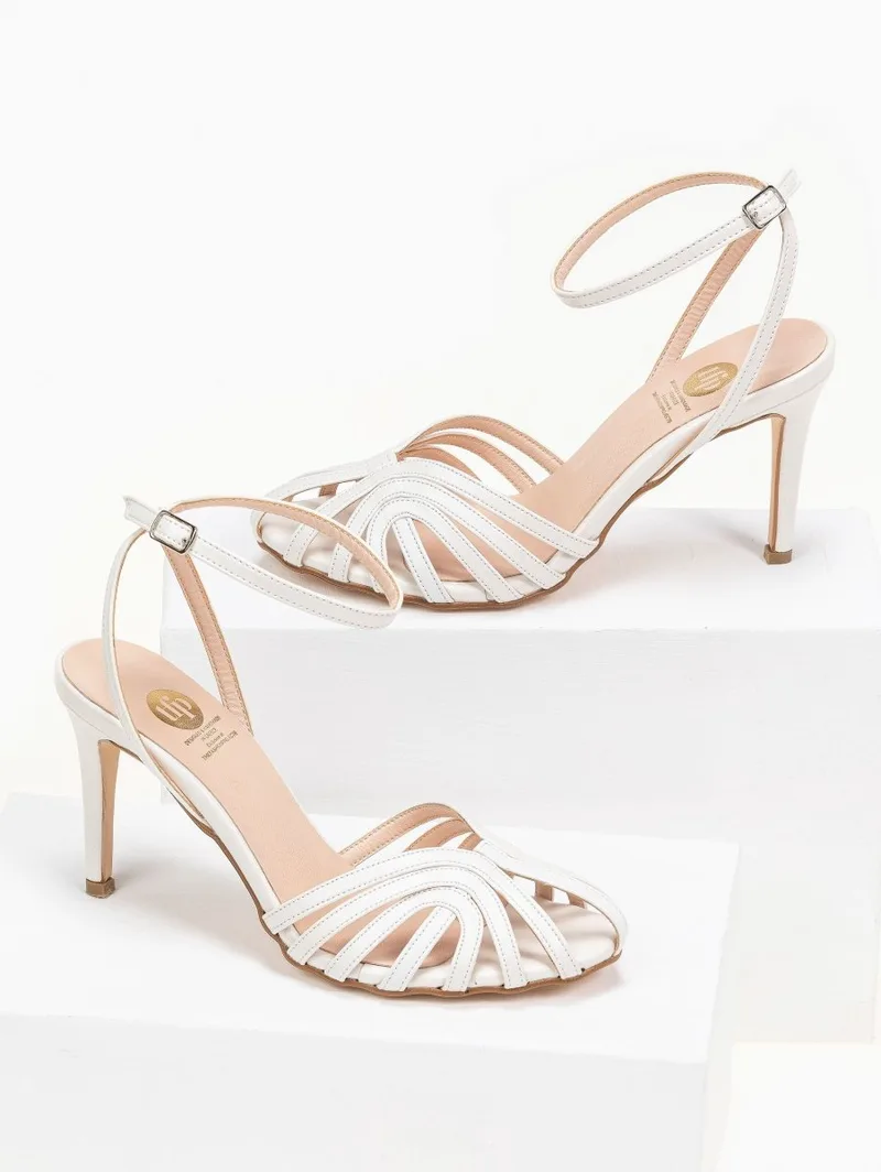 TFP Sandals with Ankle Strap - 41060 - White
