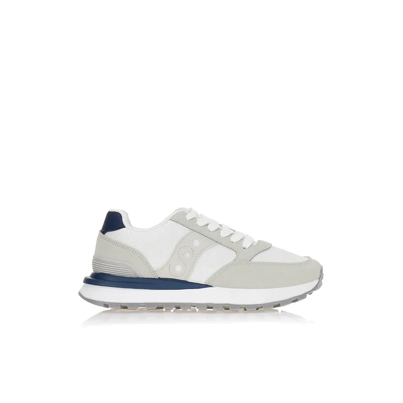 Sneakers γκρι με λευκές λεπτομέρειες ΓΚΡΙ