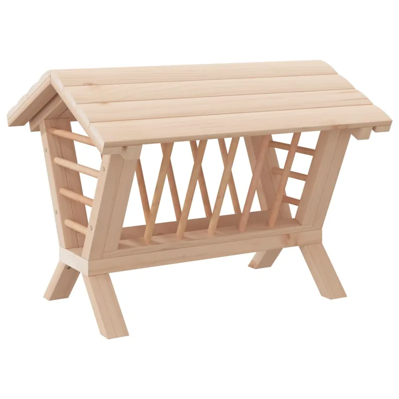 vidaXL Ταΐστρα Κουνελιών 44 x 33 x 33 εκ. από Μασίφ Ξύλο Ελάτης
