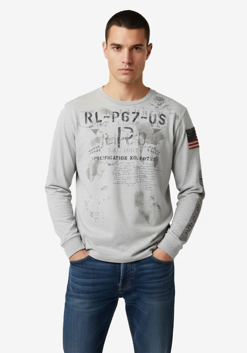Polo Ralph Lauren Μπλούζα της σειράς Jersey - M16 LTBCR CCJ31 A1068 Granite