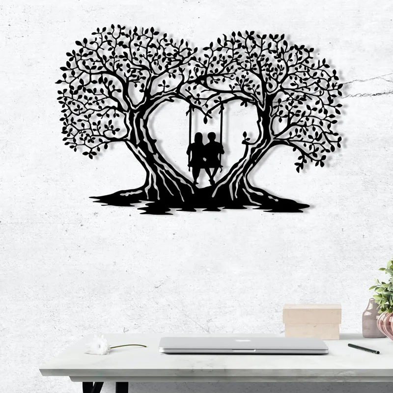 Μεταλλικό Διακοσμητικό Τοίχου Love 279Enz1251 65x43 cm