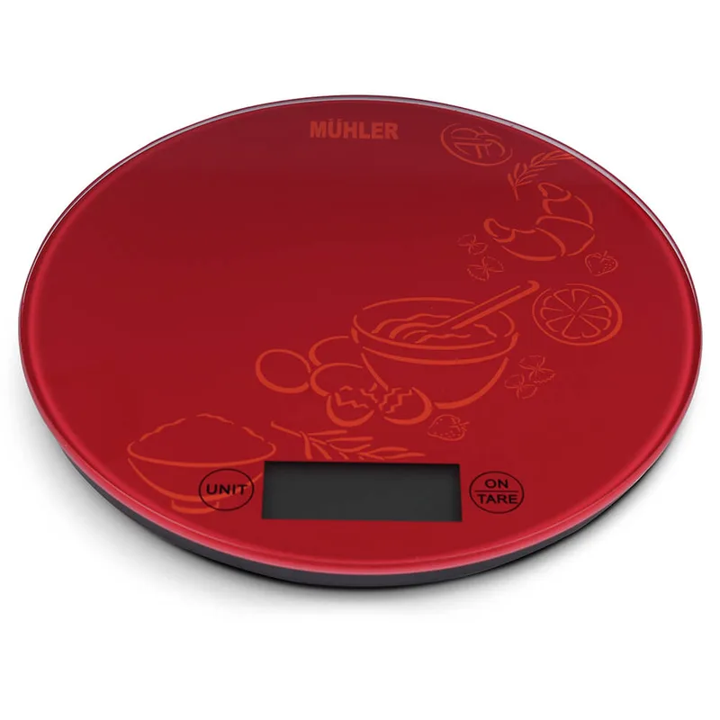 Ψηφιακή Ζυγαριά Κουζίνας 1gr/5kg Κόκκινη KS-2026R Muhler
