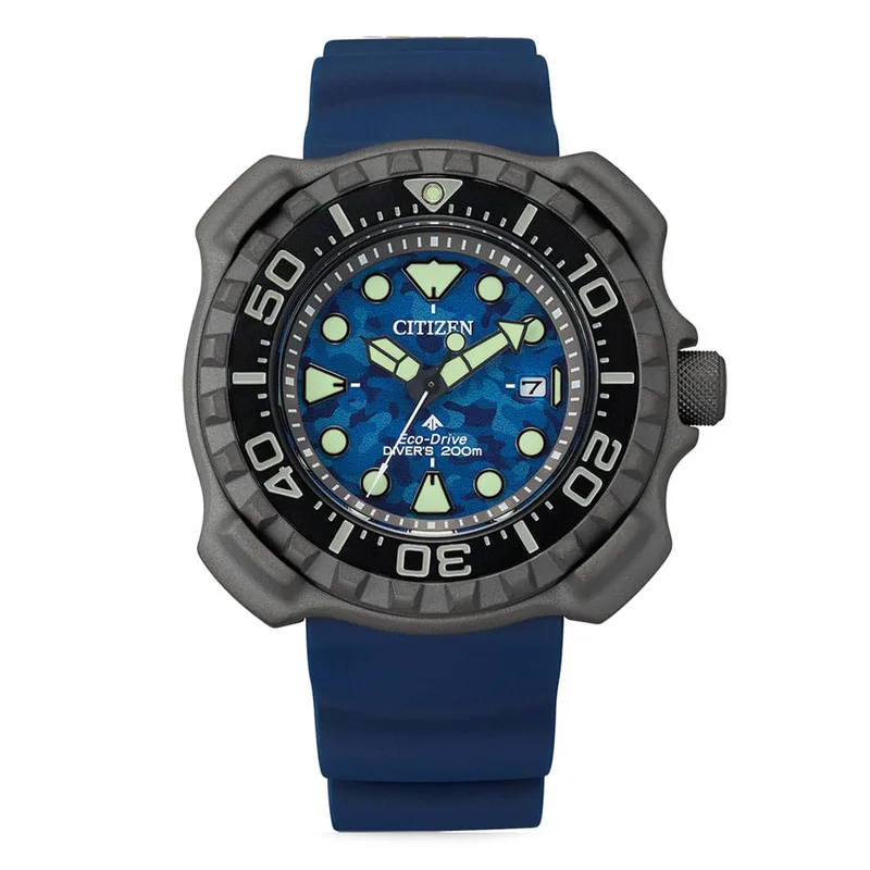 CITIZEN Eco-Drive Titanium Blue Rubber Strap BN0227-09L