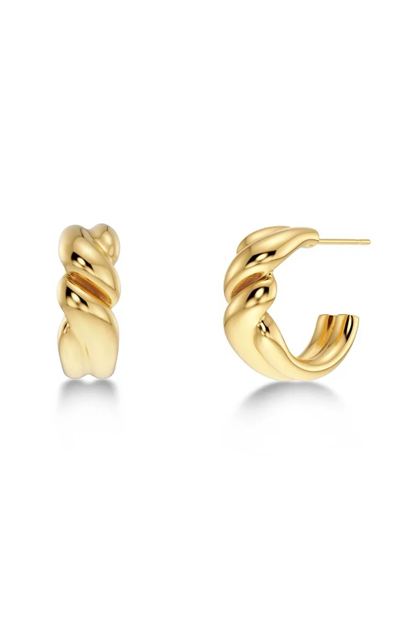 EDBLAD γυναικεία σκουλαρίκια "Twist Hoops Χρυσό S" - 127937