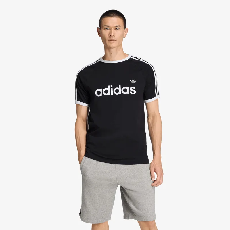 T-shirt adidas 3-Stripes Slim Ringer T-Shirt Black XL