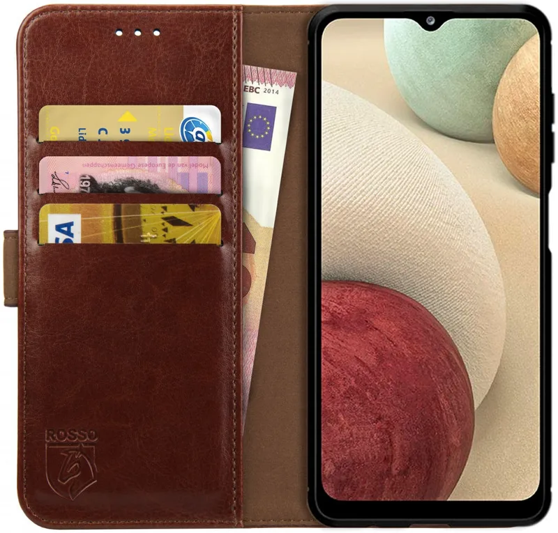 Κόκκινο Element PU Θήκη Πορτοφόλι Samsung Galaxy A12 - Brown (8719246290633)