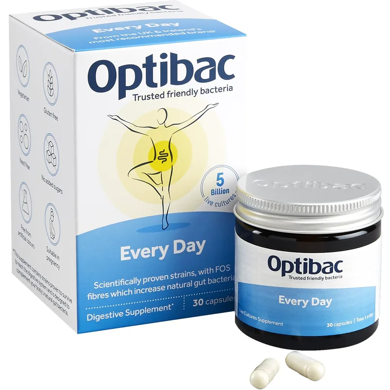 Optibac Every Day Probiotics Συμπλήρωμα Διατροφής Προβιοτικών & Πρεβιοτικών Καθημερινής Χρήσης για την Ενίσχυση & Προστασία του Φυσιολογικού Μικροβιώματος του Εντέρου 30caps